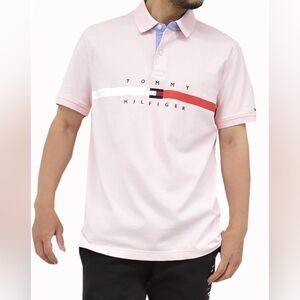 Tommy Hilfiger Men's Pink Flex Logo Short Sleeve Polo Shirt Size XXL NWOT $69.50